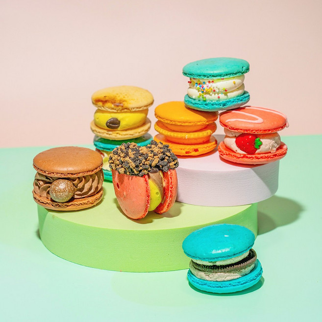 이티당충전소 마카롱 8구 선물세트 수제 뚱카롱, OPP 개별 포장, 8개