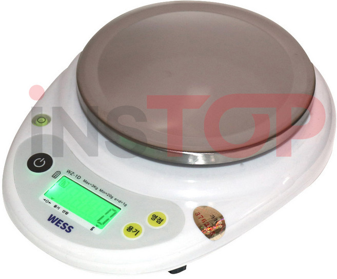 디지털 전자저울 3kg 계량 1g 단위 형식인증 주방저울 WZ-1D