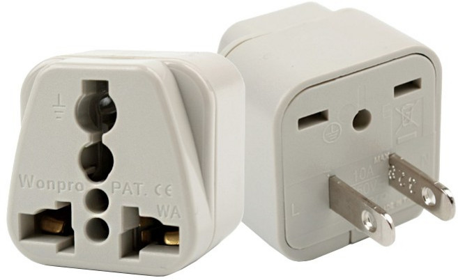 일본 미국 캐나다 대만 110V 220V 돼지코 변환플러그 해외용 어댑터 멀티콘센트, 1개