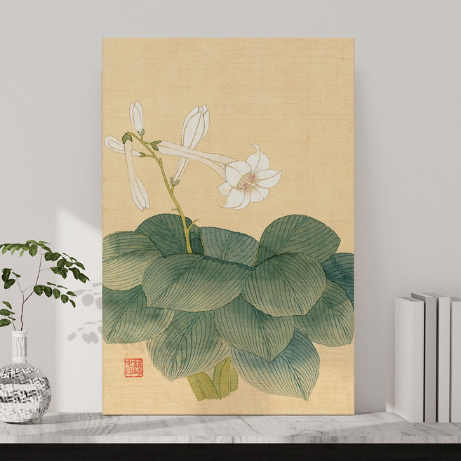 신사임당 신윤복 전통 민화 풍수 한국 전통 민속화 풍속화 인테리어 학교 교실 교육 액자, 13.신명연-옥잠화