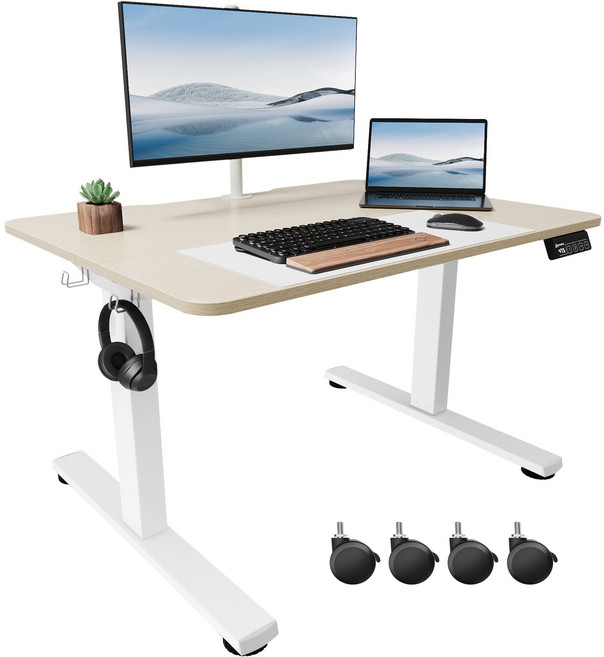 Ergomaker 모션데스크 전동 높낮이 조절 책상 공부 사무용 아동용 유아공부상, 자연