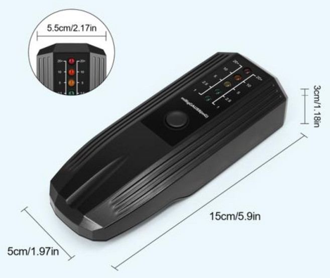 방사능측정기 K2 EMF 계량기 5 LED 표시기 가우스 LCD 디지털 전자기장 방사선 휴대용 고스트 헌팅 검출기, 1개, 3) A