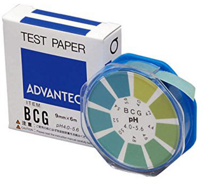 pH Test paper ADVANTEC BCG 4.0-5.6 브롬크레졸그린 수소이온농도 측정시험지, 1개