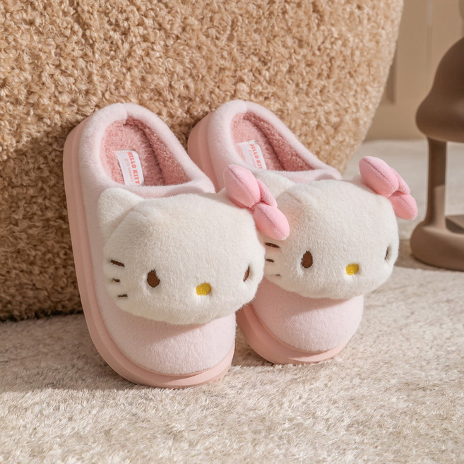 크로스 보더 산리오 겨울 털슬리퍼