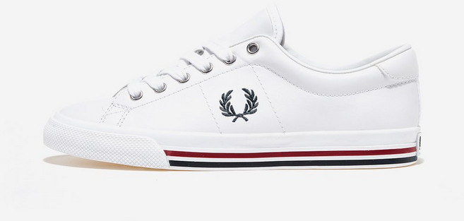 프레드 페리 언더스핀 레더 - White/Navy(100) 153178