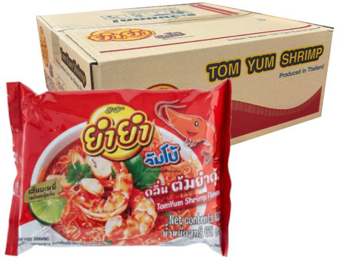 태국 yumyum 얌얌 똠양꿍 톰얌 쉬림프 라면 65g, 30개