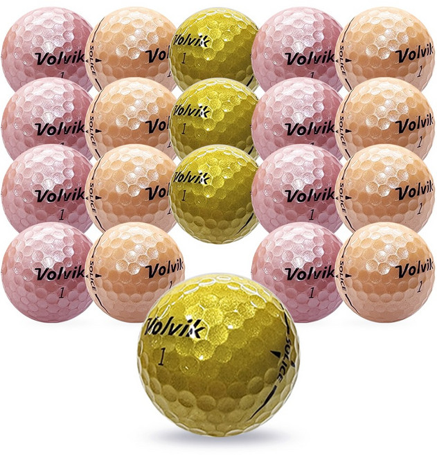아토스포츠 볼빅 솔리체 컬러 A/A-급 로스트볼, 20개, 1개