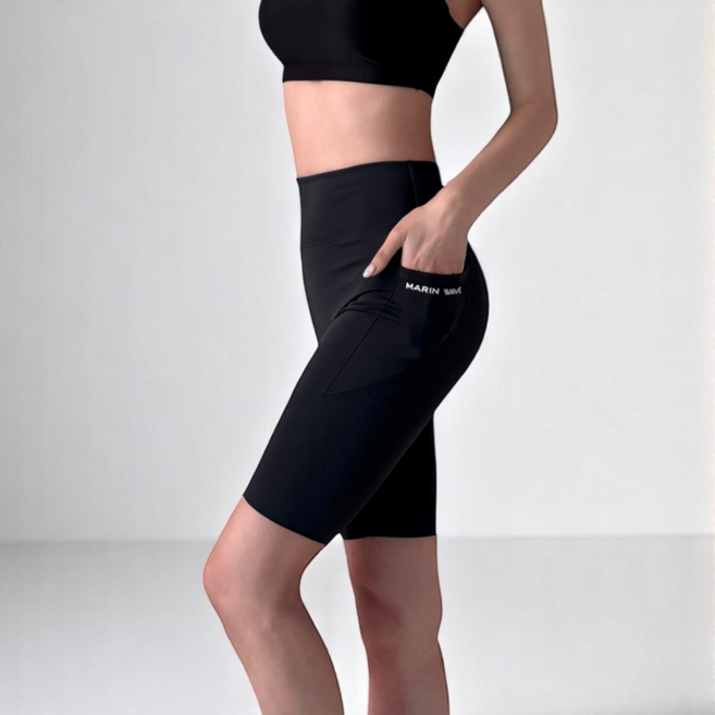 마린웨이브 노와이존 5부 엘라스틴 레깅스 바이커쇼츠 숏 팬츠