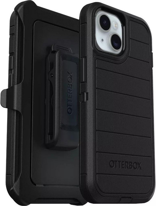 OtterBox 아이폰 17e 및 아이폰 16e (전용) - 디펜더 시리즈 케이스 - 블랙 - 스크린리스 - 견고하고 내구성 - 포트 보호 기능 포함 - 홀스터 클립 포함 -