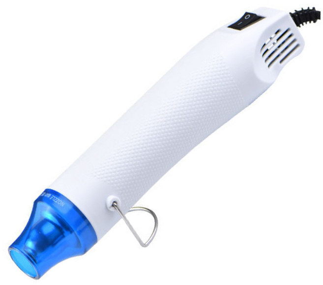 手持式熱風槍 輕巧便攜快速加熱多功能DIY手工藝電子維修工具, 時尚白, 1個