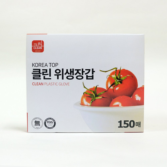 클린 위생장갑 150매 일회용 위생 비닐장갑, 1개, 150개입