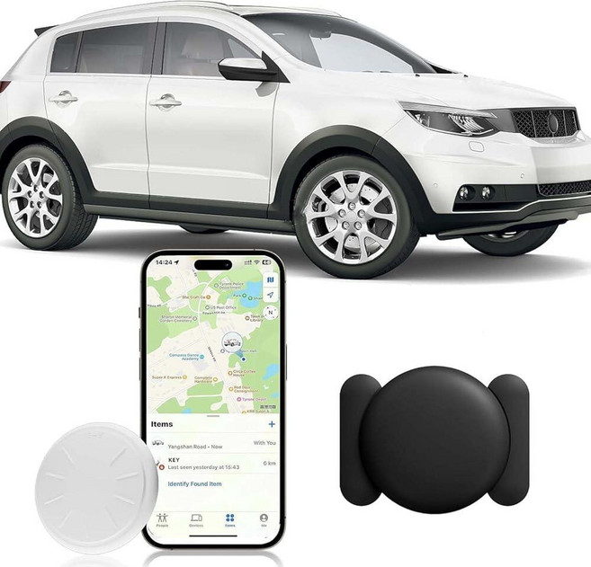 PS Tracker for Vehices 1 PCS Portabe Rea-Time ocation Trackin Device No Subscription No Monthy F, Magnetic (Black/ 1PCS), 1개