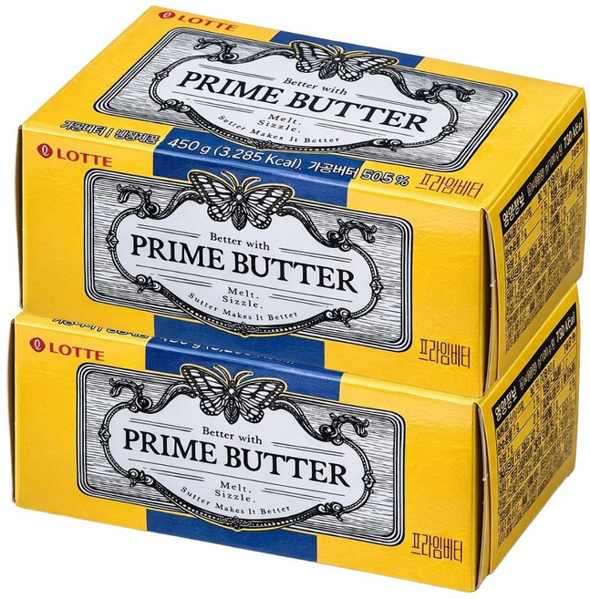 롯데푸드 프라임 버터 450g(무료냉장배송), 2개, 450g