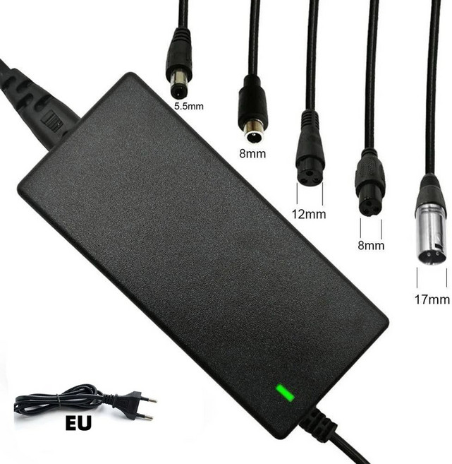 전동킥보드 전원 어댑터 충전기 전기 스쿠터 액세서리 미국 EU 영국 플러그 범용 5 AC 100-240V DC 42V 2A, 01 빠른배송/안심보험
