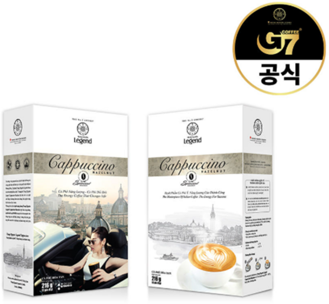 G7 G7커피 카푸치노 헤이즐넛, 18g, 12개입, 1개