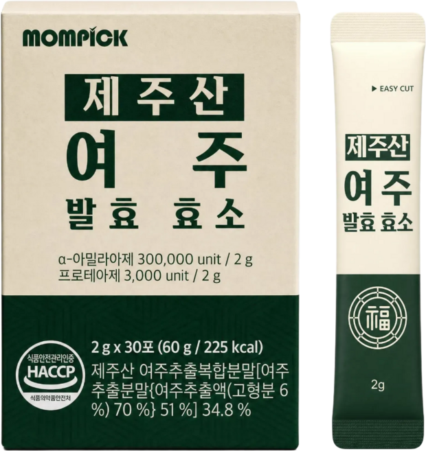 맘픽 국산 여주 발효효소 제주산 여주와 효소 식약청인증 HACCP 분말, 1개, 30회분