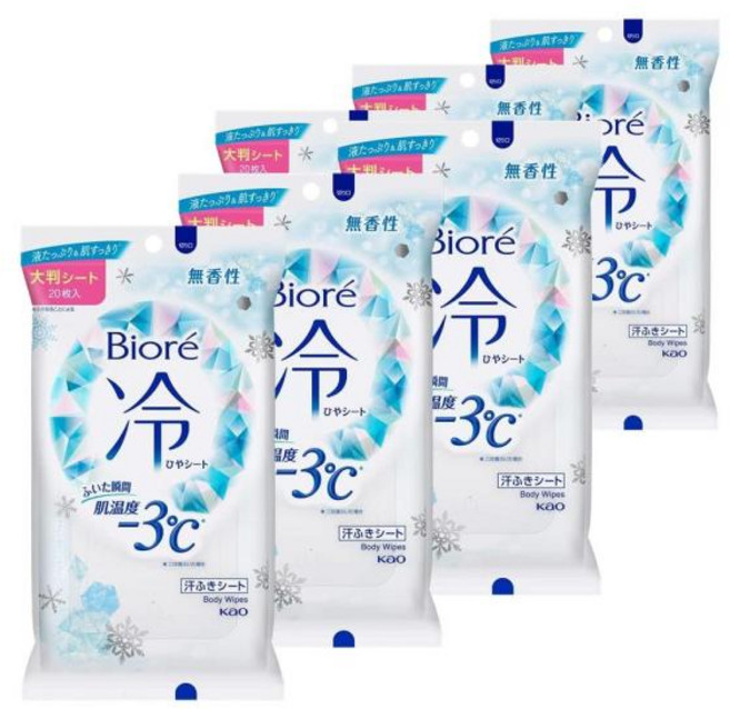 비오레 냉 시트 3개세트 닿는순간 -3도 무향, 6개