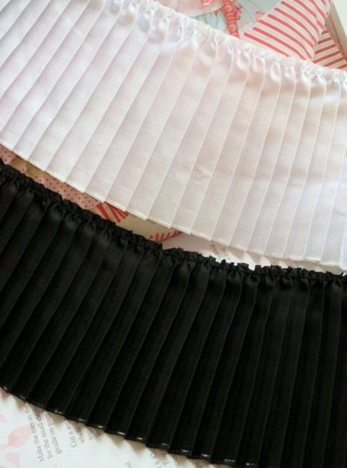 릴리패브릭 면주름레이스]센스-2size(블랙 화이트) (1228654), 화이트-대 - 약 20cm, 1개