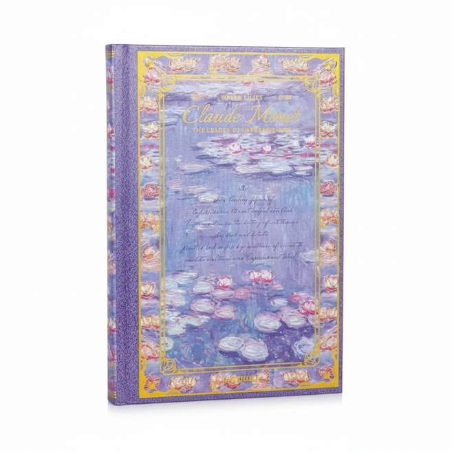 봄밤 클래식 금박 하드커버 노트 입체, 1개, 클로드 모네