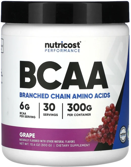 신상할인판매 Nutricost 운동 능력 BCAA 포도 맛 300g(10.6oz) 최저가격, Nutricost운동능력BCAA포도맛300g106oz, 300g, 1개 - 쿠팡