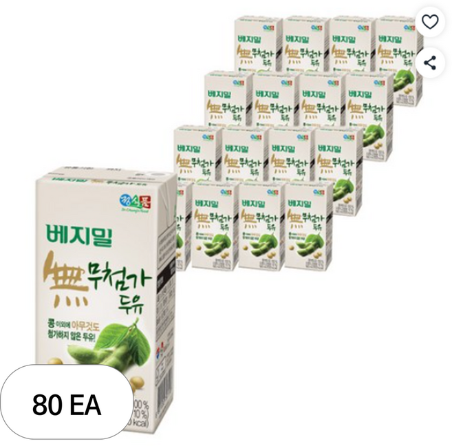 베지밀 과일이 꼭꼭 씹히는 애플망고 두유, 190ml, 80개