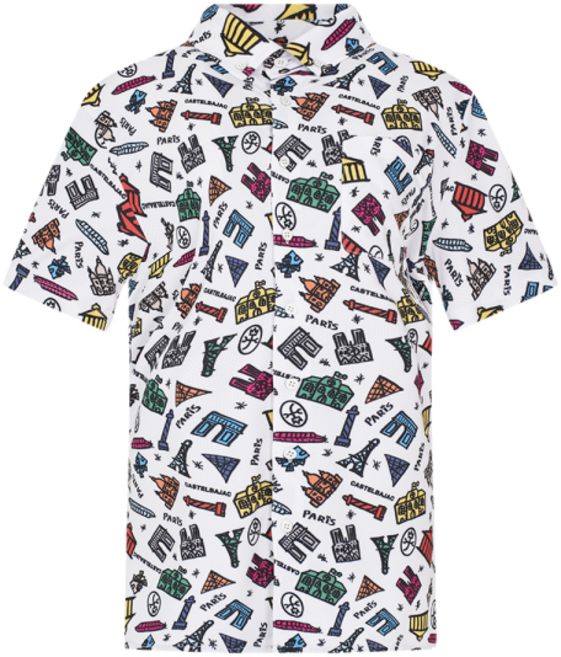 까스텔바작 () 남성 PARIS 패턴 메쉬 셔츠_BGDMTS214WH_