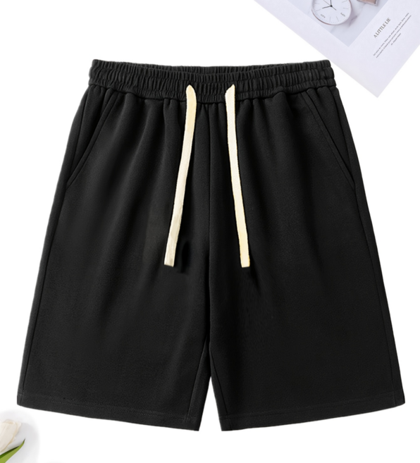 남성용 여름 캐주얼 운동 반바지 통기성 루즈핏 허리밴딩 스트레이트 핏 트레이닝 데일리 팬츠