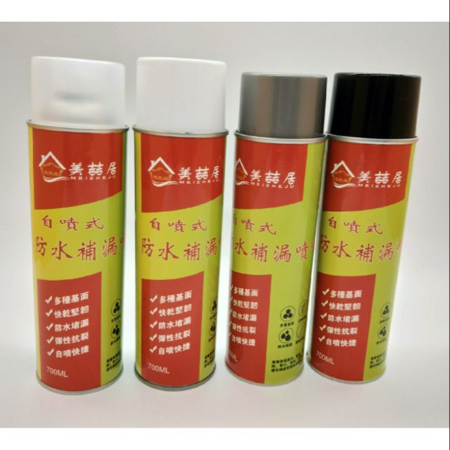 美喆居700ml自噴式聚氨酯防水塗料, 1個, 白色