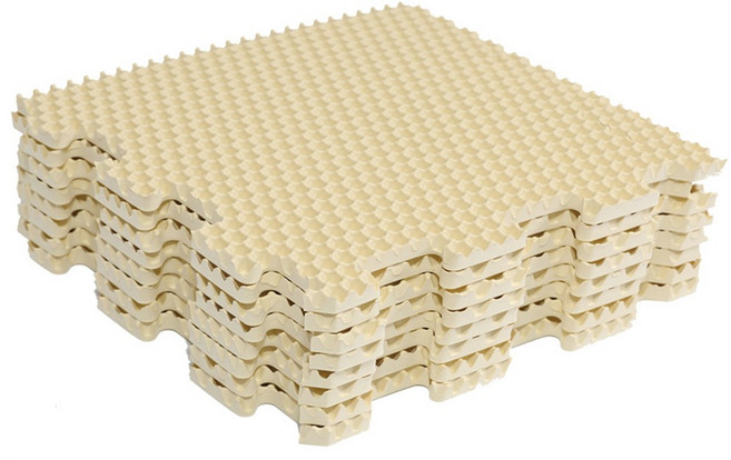 국내생산 펫톡톡 고양이 화장실 사막화방지 퍼즐 모래매트 벌집엠보 104*54cm 8P, 연베이지