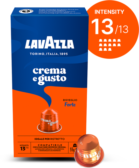 라바짜 네스프레소 호환캡슐 크레마 에 구스토 포르테 알루미늄 캡슐, 1개, 10개입, 5.5g