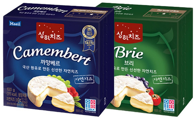 매일 상하치즈 100g 까망베르치즈4개+브리치즈4개/냉장, 8개