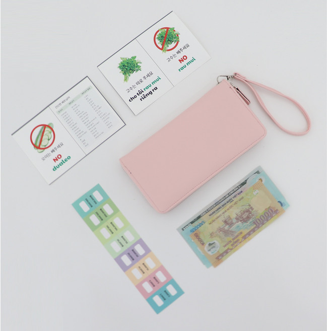 베트남 동지갑 여행 만들기 통장 스트랩 스티커 포함
