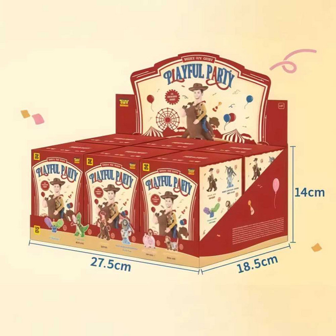 TOPTOY 디즈니 토이스토리 플레이풀 파티 시리즈 피규어 세트, 1개, 플레이풀 파티 6개 풀세트