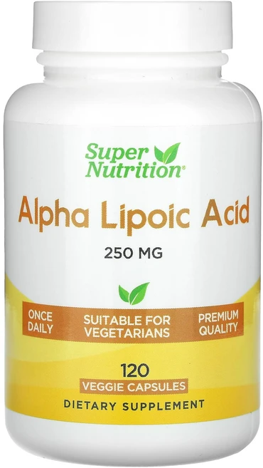 Super Nutrition 알파리포산 250mg 베지 캡슐 120정, SuperNutrition알파리포산250mg베지캡슐12, 1개 - 쿠팡