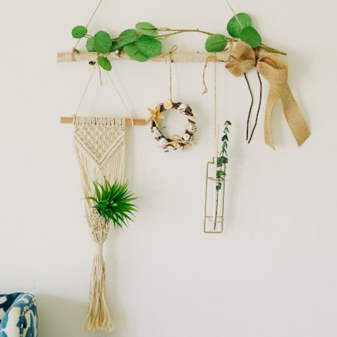 그린 마크라메 디퓨저 행잉가랜드 DIY, 프레임 실린더(지끈포함), 1개