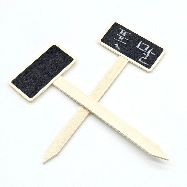 원모어 화분 다육이 원예 이름표 푯말 10개, 사각집게10개