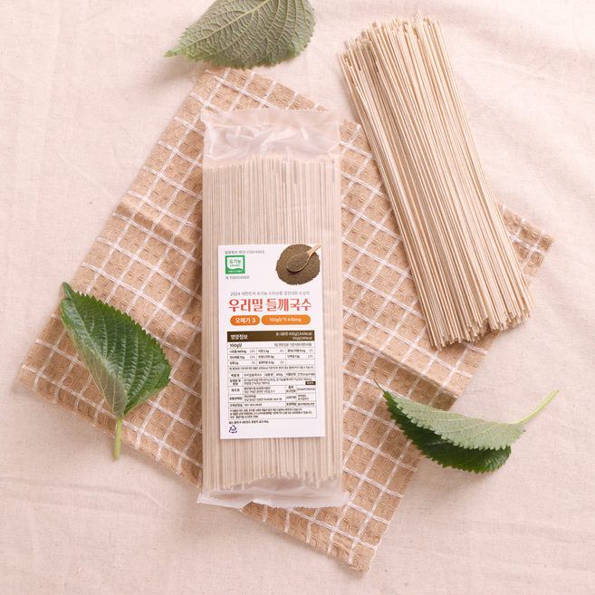 고소하고 건강한 맛! 우리밀 수제 들깨국수(400g) 2개, 400g