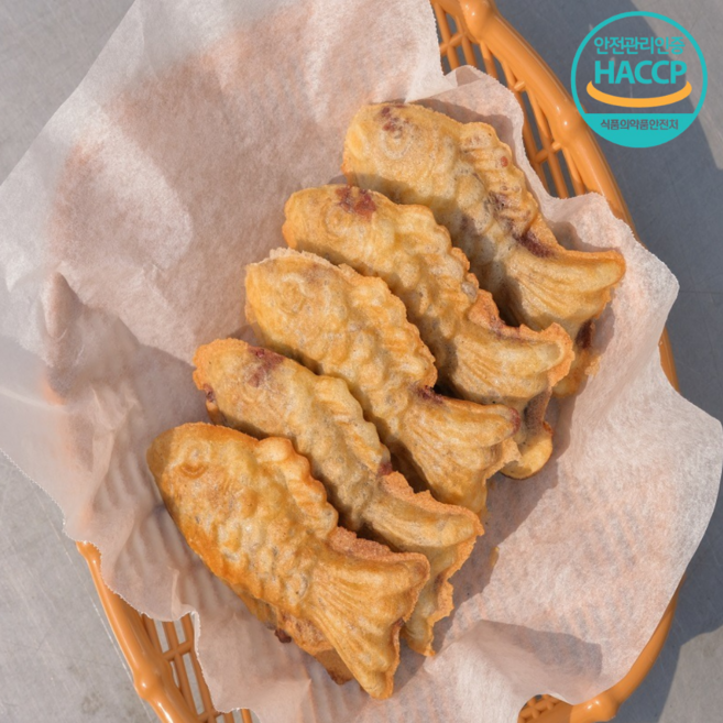 갓구운듯 겉바속촉 금빛 쌀 수제 잉어빵 붕어빵 팥앙금 500g 7개입, 5개