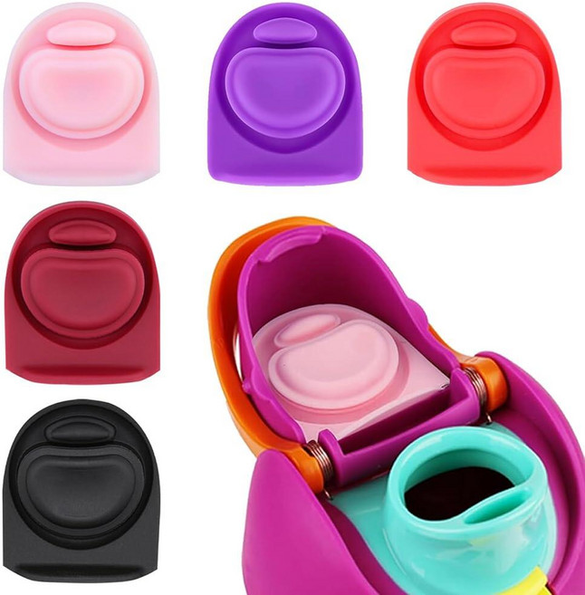ZUGHXMS Owala FreeSip 680.4g(24온스) 946.4ml(32온스)용 고무 병 O 씰 링 3개 및 교체 스토퍼 3개 실리콘 상단 뚜껑 입구 개스킷 캡 플러, 스토퍼 5팩, 5가지 색상 A