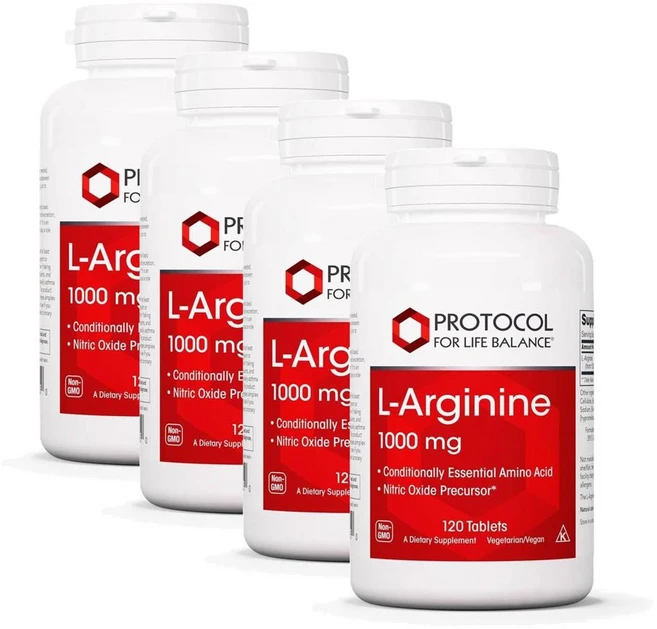프로토콜 엘-아르기닌 1000mg PROTOCOL FOR LIFE BALANCE L-Arginine, 120정, 4개 - 쿠팡