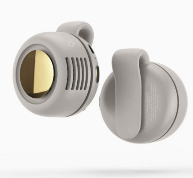 USB 충전식 휴대용 미니 선풍기 핸즈프리 넥 선풍기 에어 쿨러 버클 포켓 클립 선풍기 가정용 야외 캠핑 여행, 1) white