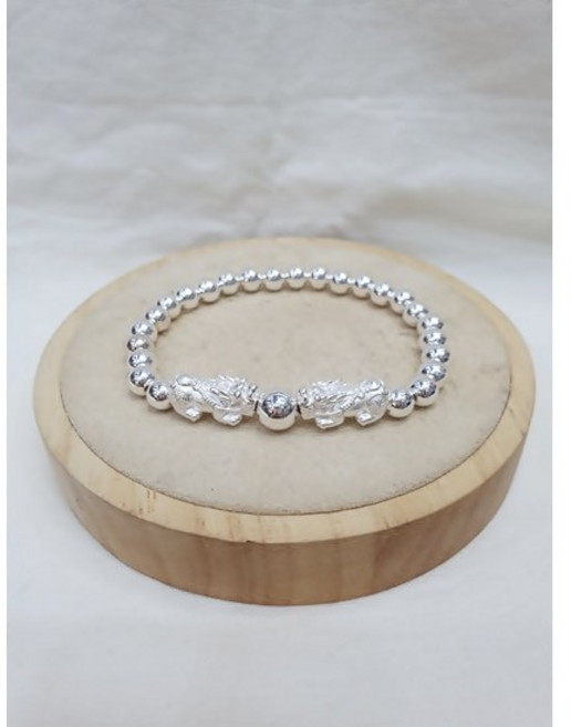 925SILVER(순은) 재물운 사업운의 상징 비휴 은팔찌