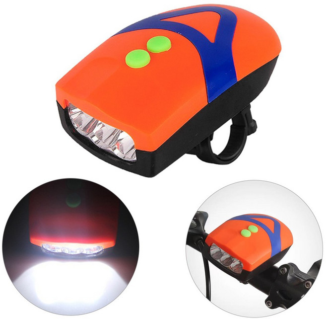 (자전거 전조등 B타입 1P) LED 라이트 안전등 후미등 LED 후레쉬 램프, 오렌지, 1개