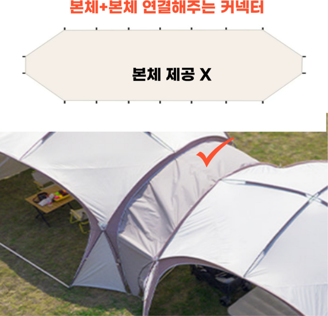 루아누 대형 돔쉘터 캠핑 그늘막 텐트 쉘터, 돔커넥터1ea
