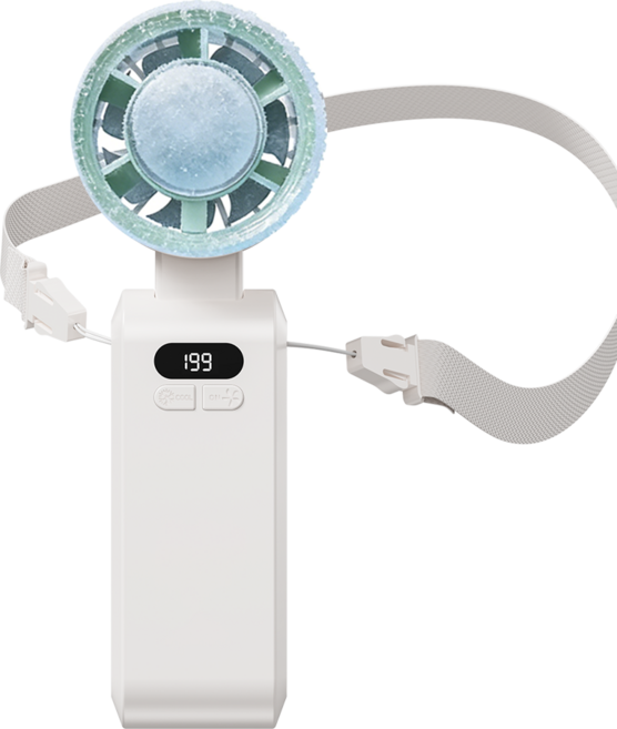 Ambition 199단조절 초강력 휴대용 손선풍기, 화이트, 업그레이드형