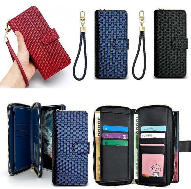 (GCR) 갤럭시S20 5G SM-G981N 휴대폰 지퍼 지갑형 손목 스트랩 포함 케이스 (국산)지퍼타입 다이어리 카드 지폐 수납공간 안전 보호 편안한 그립감 자석 잠금DLEW