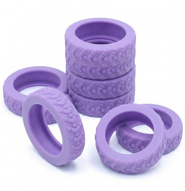 더룸 캐리어 바퀴커버 실리콘 저소음 보호커버 8P, 8개, 퍼플