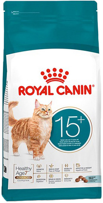 로얄캐닌 에이징 15+ 고양이 사료 400g / 노년기, 1개, 닭
