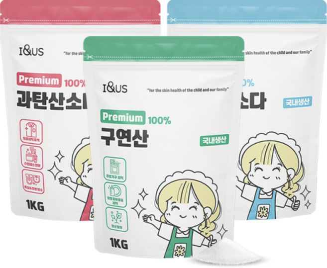 8위 - 국내생산 구연산 베이킹소다 과탄산소다 3종세트