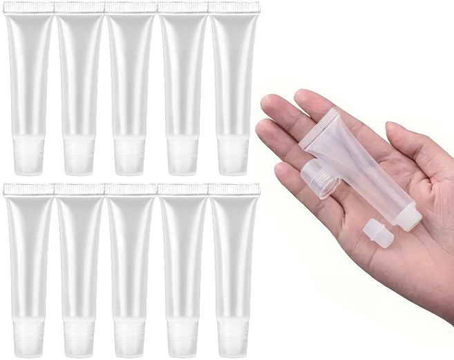 리버브 치약 소분용기 휴대용 미니치약, 10개, 투명